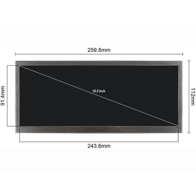 10,3 модуль дисплея 1920x720 HSD103KPW2-A10 IPS LCD бара дюйма для автомобиля LCD