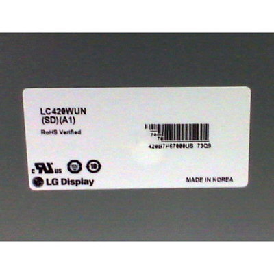 LC420WUN-SDA1 Transmissive стены LCD 42 дюймов видео- нормально черное