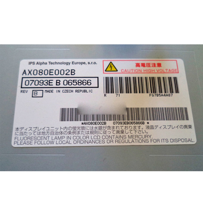 320,0 дюйма AX080E002B 12.0V Тип TFT LCD экран