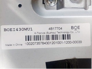 BOEI430WU1 43,0 дюймовый ЖК-дисплей ЖК-дисплейный модуль для цифровой вывески