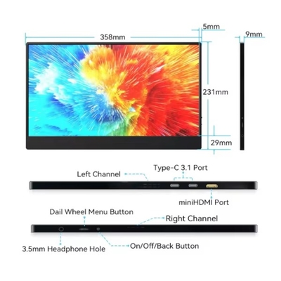 Хорошая цена 15.6 дюймовый 4K IPS 16:9 Screen портативный ноутбук монитор онлайн